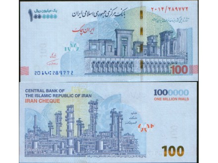 Iran 100 Toman - 1.000 000 Rials 2021. UNC.