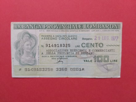 Italija 100 lira 1977 Lombardia
