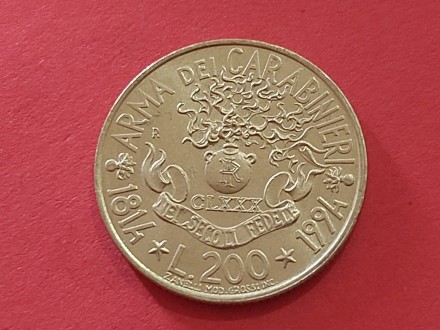 Italija  - 200 lira 1994 god jubilarna