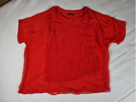 Italijanska crvena bluza od svile i viskoze
