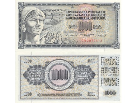 Jugoslavija 1.000 Dinara 1981 UNC, ST-116/P-92