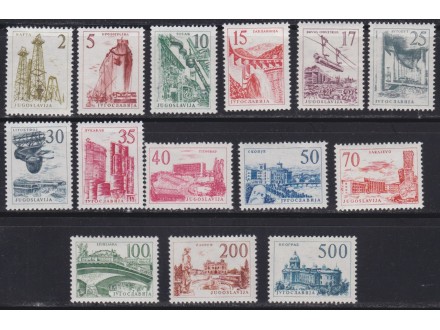 Jugoslavija 1958 Redovne marke čisto Mic. 854/867