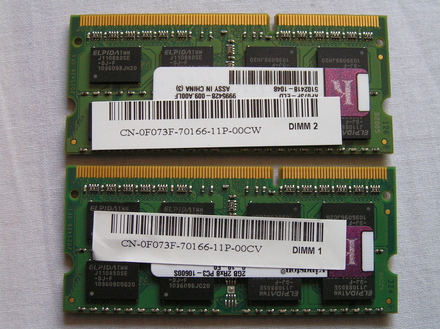KINGSTON 2x2GB UPARENE DDR3 SO-DIMM PC3-10600S 1333 MHz