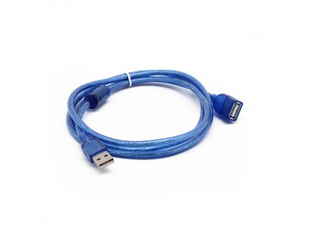 Kabl USB A/F transparent plavi 1.5m