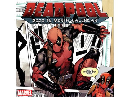 Kalendar 2023 - Marvel, Deadpool, 30x30 cm - Deadpool