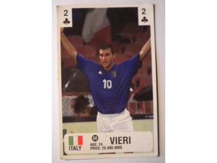 Kartica iz žvaka `Euro 2000-Christian Vieri`