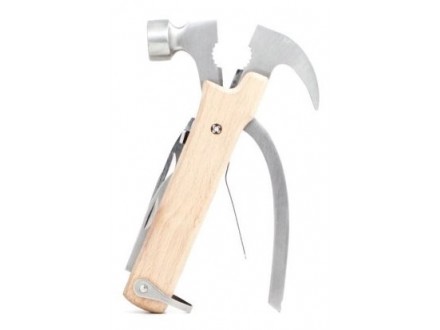 Kikkerland Multi Function Hammer Tool with Wooden Handle - Kikkerland