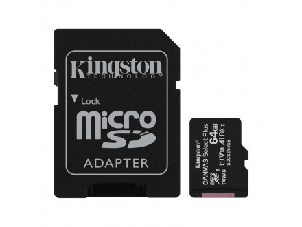 Kingston A1 MicroSDXC 64GB 100R class 10 SDCS2/64GB + adapter