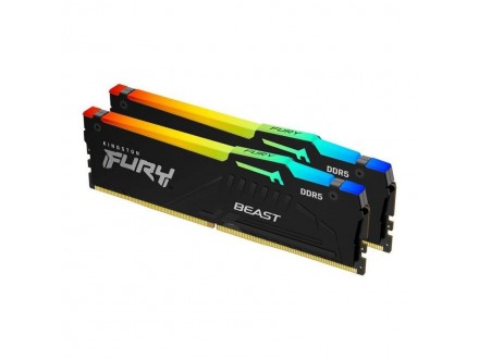 Kingston DIMM DDR5 64GB (2x32GB kit) 5200MT/s KF552C36BBEAK2-64 Fury Beast RGB EXPO