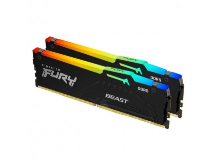 Kingston DIMM DDR5 64GB (2x32GB kit) 6000MT/s KF560C40BBAK2-64 Fury Beast RGB