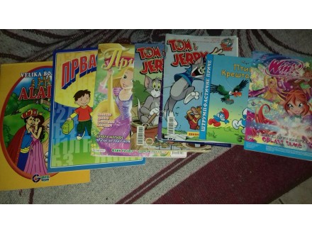 Knjige i stripovi za decu-7komŠtrumfovi,Tom&Jerry,Wink
