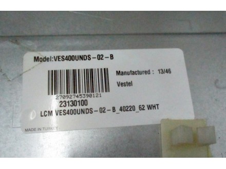 LED Panel 40` ,  VES400UNDS–02-B za TOSHIBA–40L1334DG