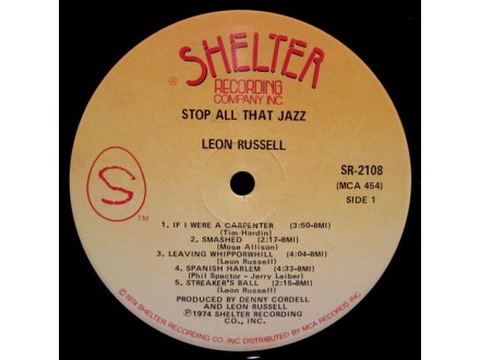 Leon Russell ‎– Stop All That Jazz LP PROMO BEZ OMOTA