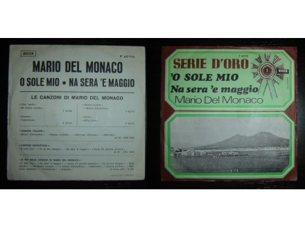 MARIO DEL MONACO - `O Sole Mio (singl) Made in Italy