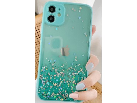 MCTK6-IPHONE 13 Pro Max * Furtrola 3D Sparkling star silicone Turquoise (139)