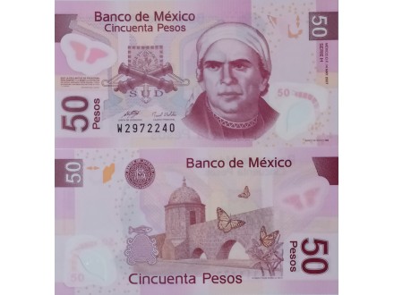 MEXICO Meksiko 50 Pesos 2007 UNC, P-123 Polymer
