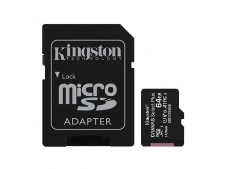 MICRO SD 64GB KINGSTON + SD adapter SDCS2/64GB