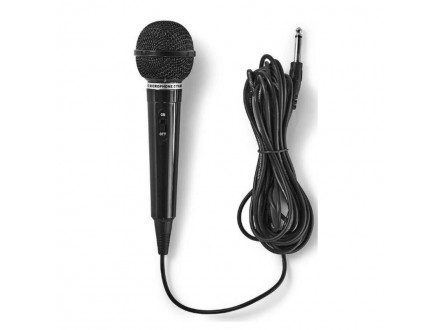 MPWD01BK Karaoke mikrofon, 6.35mm -75dB+/-3dB, Sensitivity, 80Hz-12kHz, 5.0m