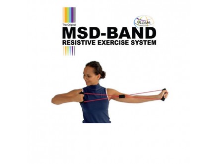 MSD dvostruka kružna, elastična traka za vežbanje, crvena