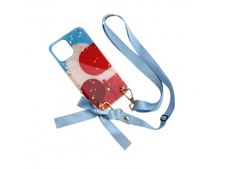 Maskica Fashion Strap Glitter za iPhone 12/12 Pro 6.1 plava