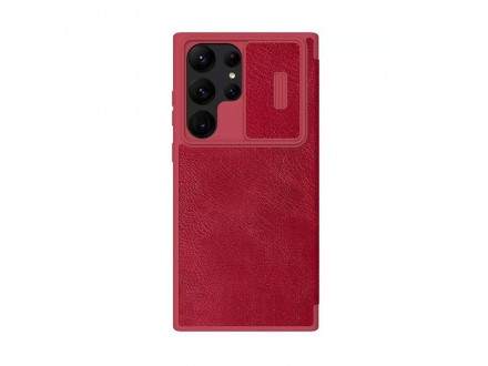 Maskica Nillkin Qin Pro Leather za Samsung Galaxy S23 Ultra crvena