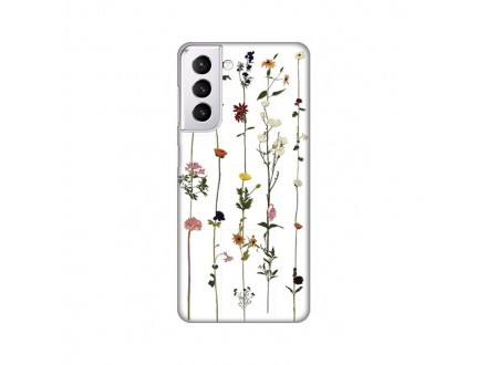 Maskica Silikonska Print Skin za Samsung G991B Galaxy S21 Flower