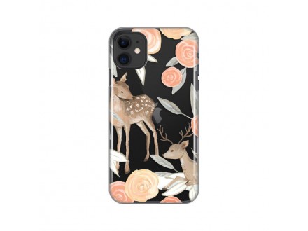 Maskica Silikonska Print Skin za iPhone 11 6.1 Flower Deer