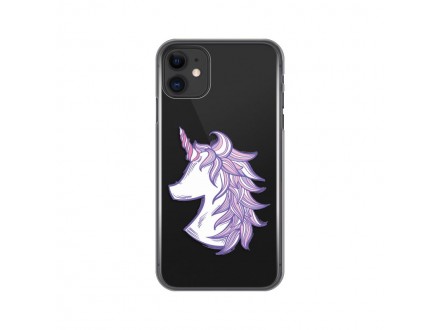 Maskica Silikonska Print Skin za iPhone 11 6.1 Purple Unicorn