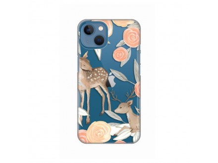 Maskica Silikonska Print Skin za iPhone 13 6.1 Flower Deer