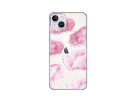 Maskica Silikonska Print Skin za iPhone 14 Plus 6.7 Pink Clouds