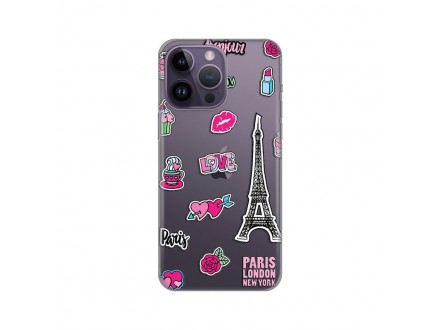 Maskica Silikonska Print Skin za iPhone 14 Pro Max 6.7 Love Paris