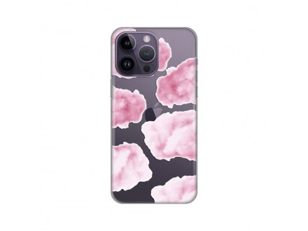 Maskica Silikonska Print Skin za iPhone 14 Pro Max 6.7 Pink Clouds