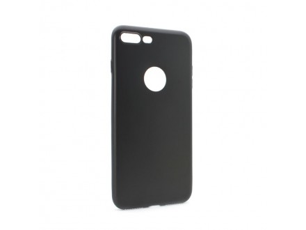 Maskica silikonska Skin za iPhone 8 plus mat crna (sa otvorom za logo)