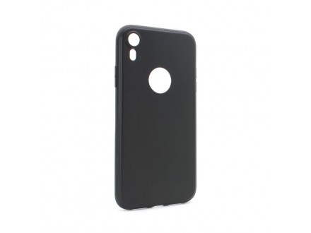 Maskica silikonska Skin za iPhone XR mat crna (sa otvorom za logo)