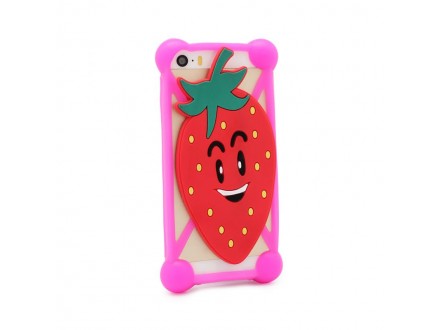 Maskica univerzalna gumena za mobilni telefon 4.5-5.0` Fruit type 3 pink
