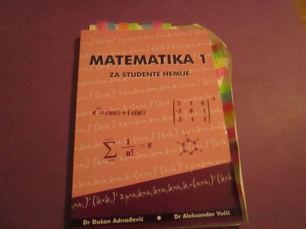 Matematika 1 za studente hemije Dušan Adnađević