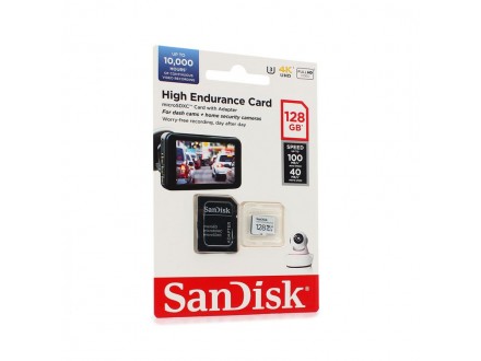 Mem. Kartica SanDisk SDHC 128GB micro 100MB/s 40MB/s Class 10 U3/V30 + SD Adapter