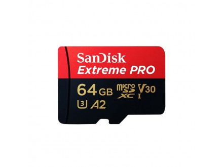 Mem. Kartica SanDisk SDHC 64GB Extreme PRO 4K UHD V30 sa adapterom CN