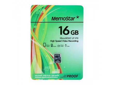 Memorijska kartica MemoStar Micro SD 16GB U1 V10