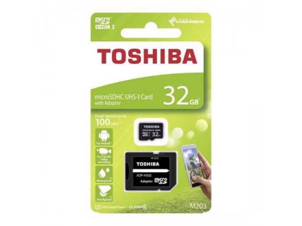 Memorijska kartica Toshiba Micro SD 32GB Class 10 UHS U1 + SD adapter