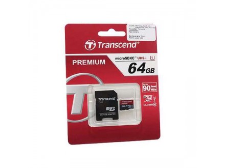 Memorijska kartica Transcend Micro SD 64GB Class 10 400x + SD adapter
