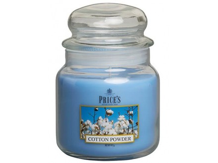 Mirišljava sveća u tegli - Cotton Powder Media, M - Fragrance Collection
