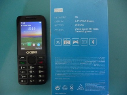 Mobilni telefon Alcatel 2038X crni SS 2.4`, 950mAh, 3G