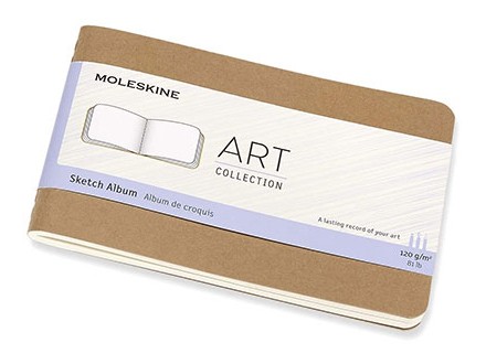 Moleskine Art Cahier Sketch Album, Hard Cover, Pocket,Plain/Blank, Kraft Brown - Moleskine