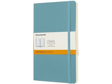 Moleskine Classic Notebook Large Ruled Soft Cover Reef Blue - Moleskine