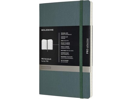 Moleskine Large Pro Soft Notebook - Forset Green - Moleskine