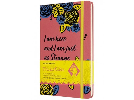 Moleskine Limited Edition Frida Kahlo Notebook, Notebook with Blank Pages, Pink Colour