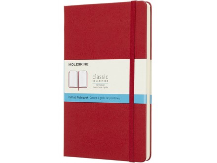 Moleskine Scarlet Red Notebook Large Dotted Hard - Moleskine