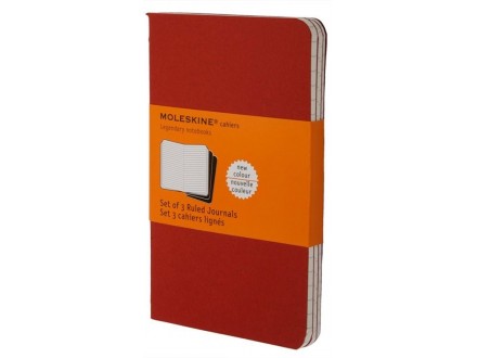 Moleskine - Set of 3 Notebooks, Cranberry Red