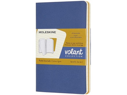 Moleskine Volant Pocket Ruled Forget Journals - Blue Amber/Yellow - Moleskine